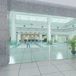 CỬA KÍNH CƯỜNG LỰC BẢN LỀ SÀN