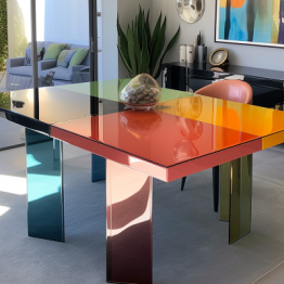 Kính sơn mặt bàn